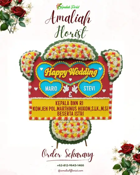 Papan Bunga Pernikahan Oba Selatan